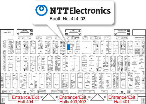 BroadcastAsia2012 NTT Electronics Booth location