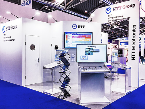 photo [booth of NTT Electronics]