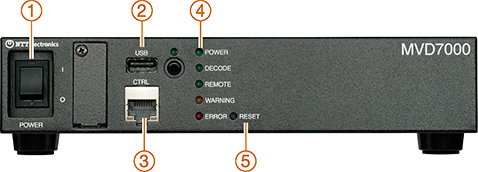 MVD7000(Decoder) : Front panel